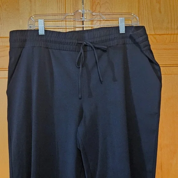 Soma Black Tech Knit Jogger Pants XL Lounge Airport Chic - Picture 1 of 9